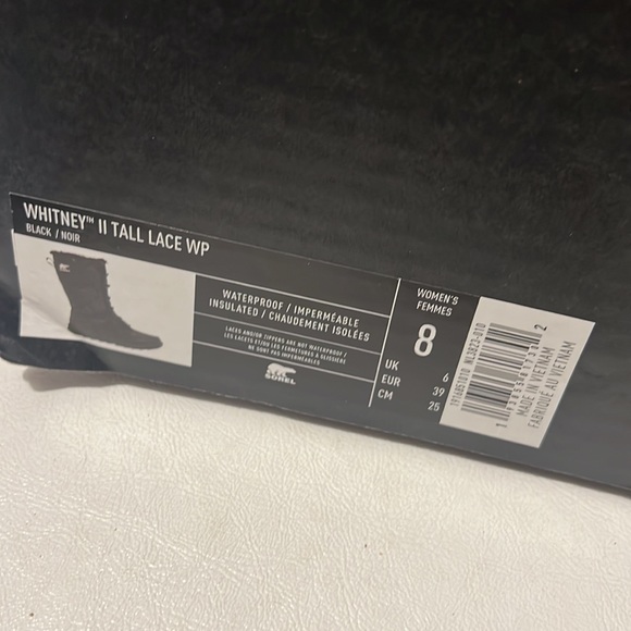 Sorel Whitney II Tall Lace Boot black classic casual comfy outdoor winter cozy - Picture 6 of 6